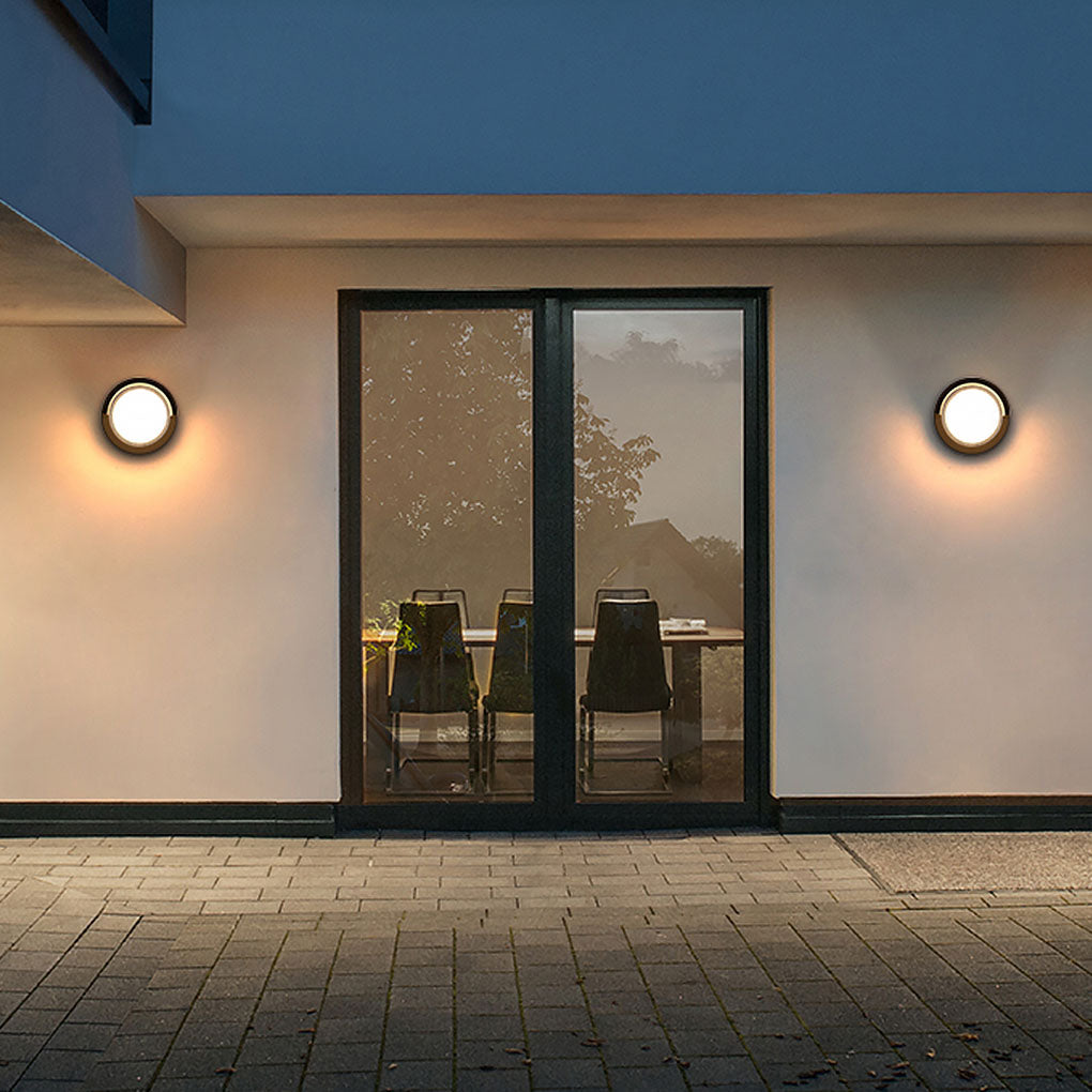 Modern Outdoor Round Square Waterproof Wall Light For Villa Garden Balcony Door Front