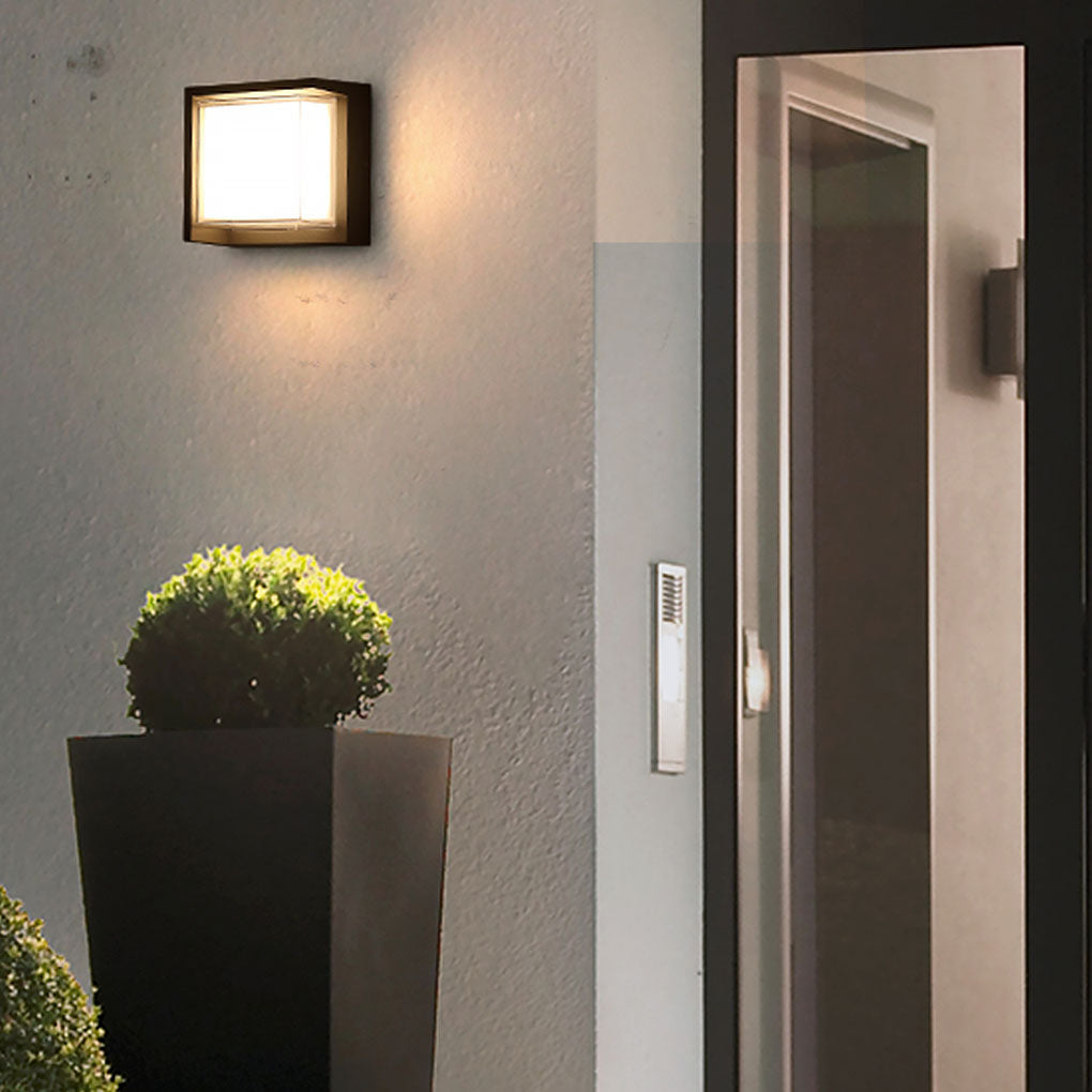 Modern Outdoor Round Square Waterproof Wall Light For Villa Garden Balcony Door Front