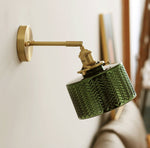 shiny-green-glass-cylinder-led-wall-light-in-art-deco-style