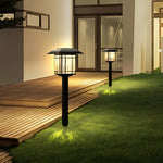 2Pcs Vintage Black Solar Lawn Lights Ha083002