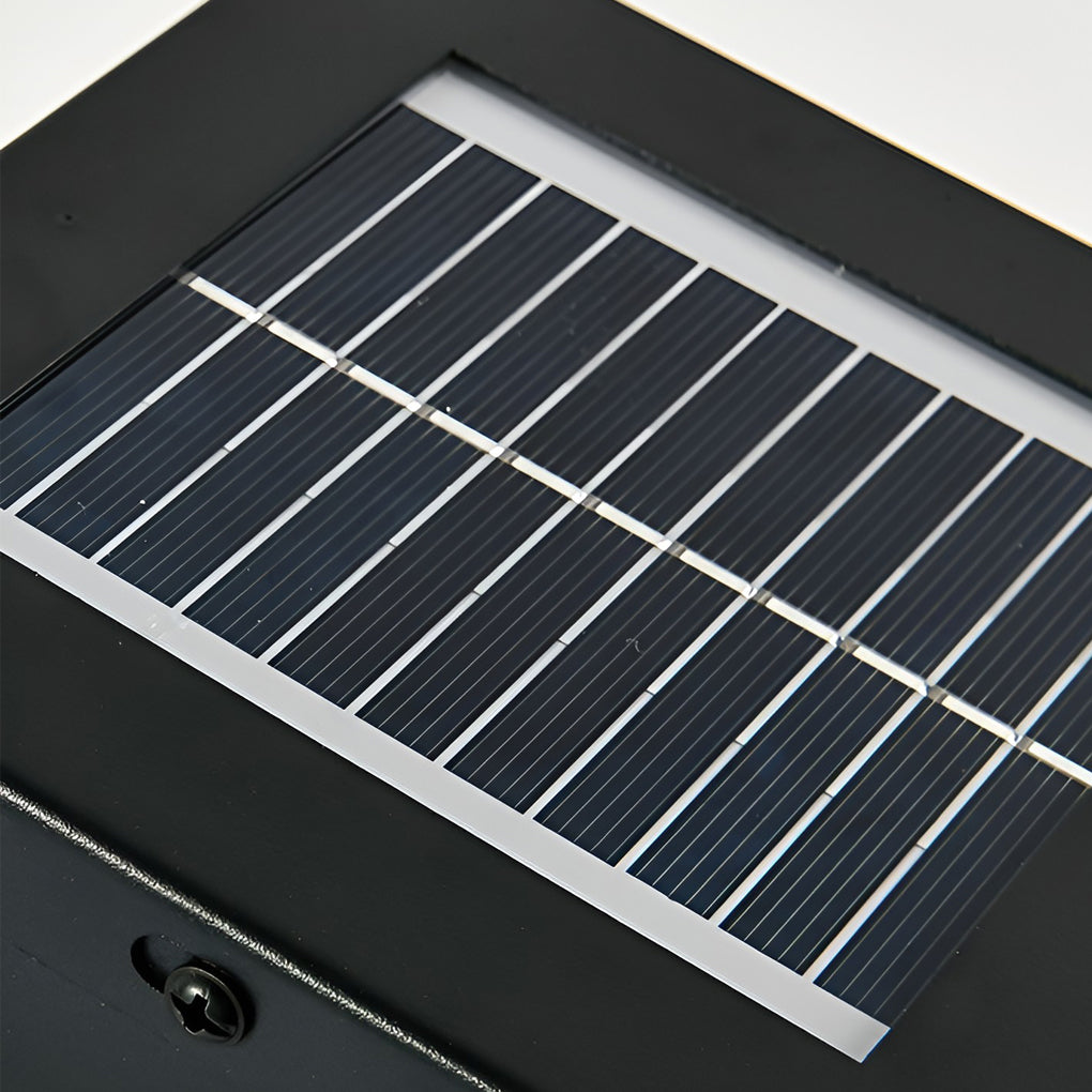 Industrial Style Square Led Solar Landscape Lighting Waterproof Outdoor Pathway Lights With Remote Control