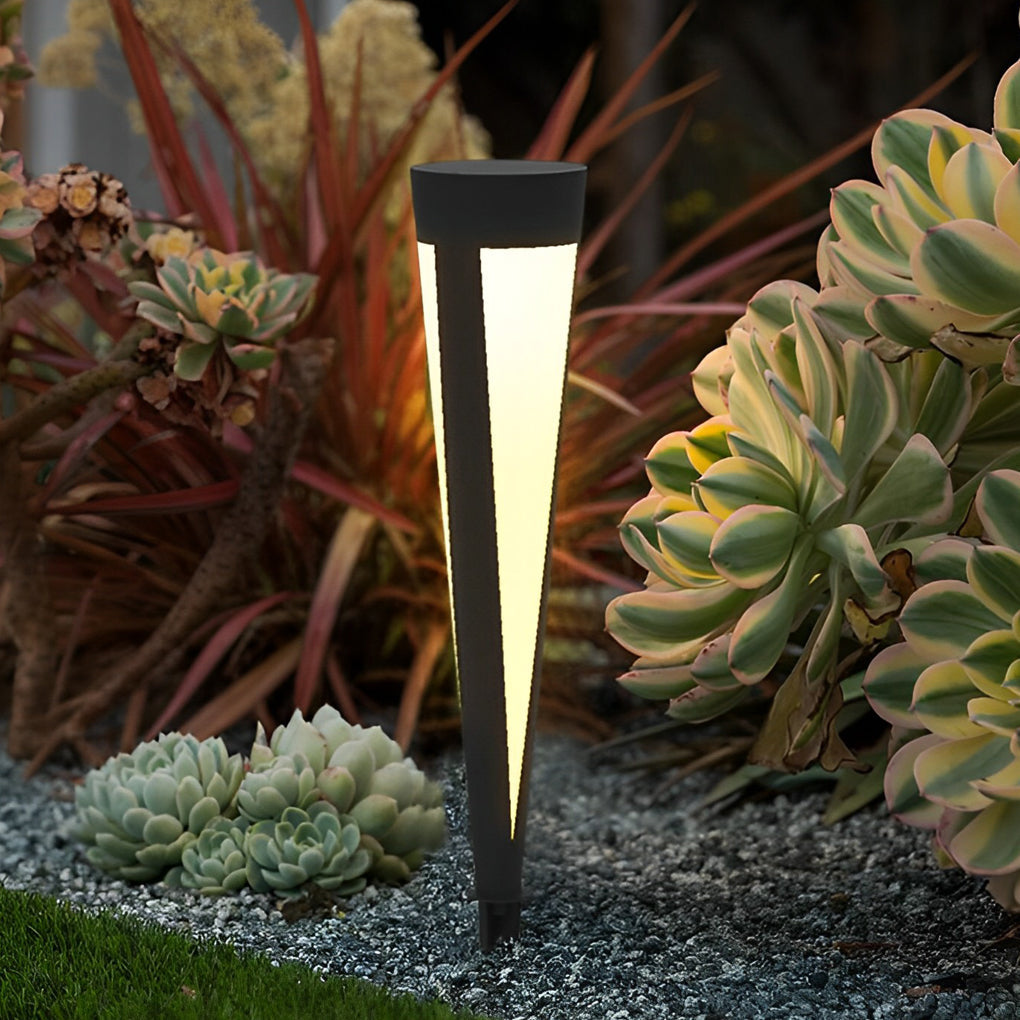 Round Gray Modern Solar Outdoor Lights Ha076213