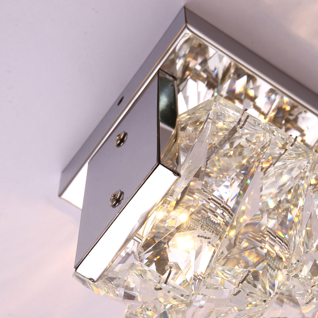 Creative Crystal Three Color Light Led Modern Wall Sconce Lighting Wall Lamp