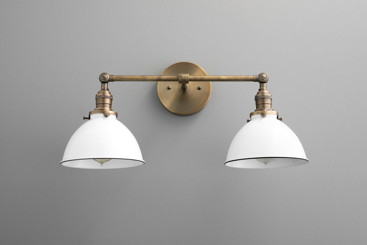 farmhouse-vanity-white-shade-light-wall-light-fixture-industrial-lighting-antique-brass-rustic-vanity-light