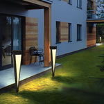 Round Gray Modern Solar Outdoor Lights Ha076213