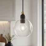 minimalist-clear-glass-dome-pendant-light