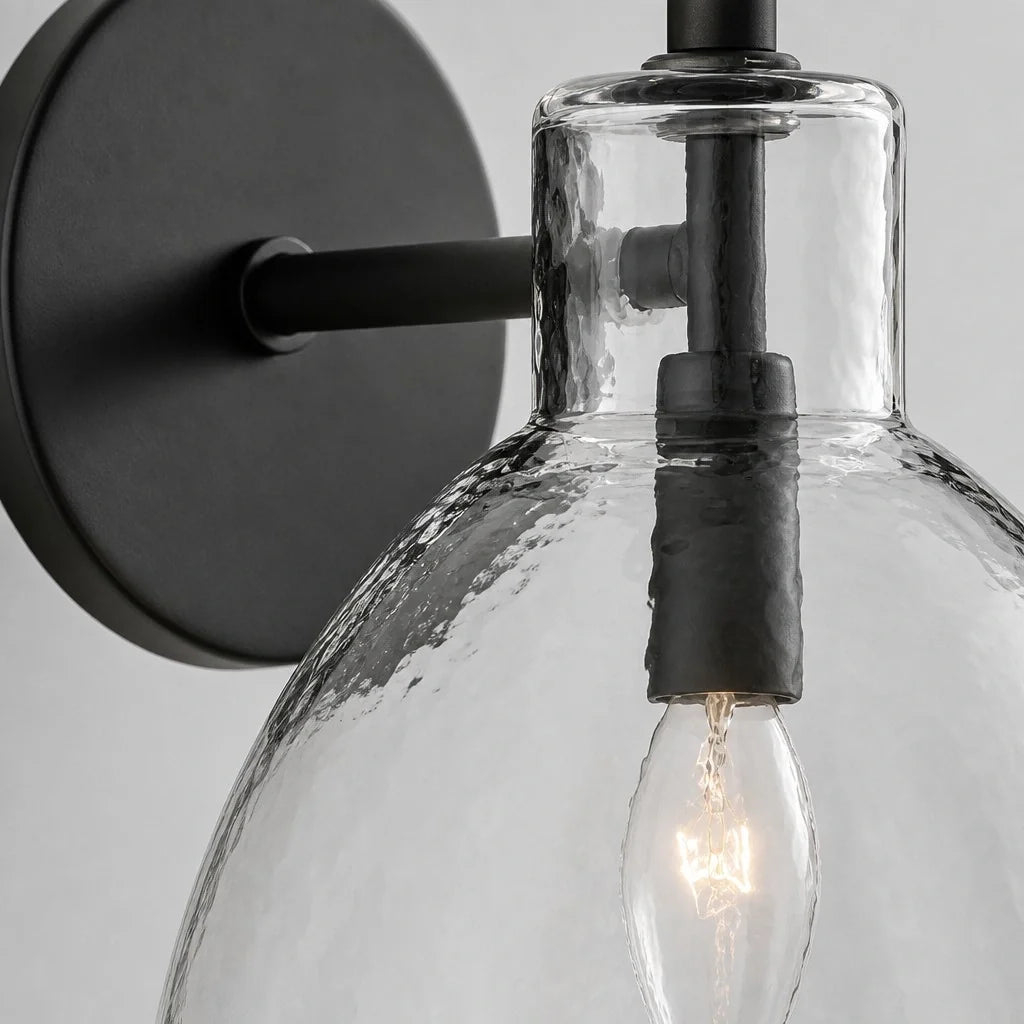 antique-brass-recycled-glass-wall-sconce-indoor-for-bathroom