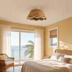 bohemian-style-scallop-rattan-flush-mount-ceiling-light