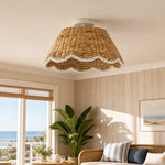 bohemian-style-scallop-rattan-flush-mount-ceiling-light