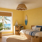 bohemian-style-scallop-rattan-flush-mount-ceiling-light