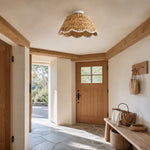 bohemian-style-scallop-rattan-flush-mount-ceiling-light