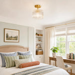 farmhouse-ribbed-glass-drum-shade-brass-semi-flush-mount-ceiling-light