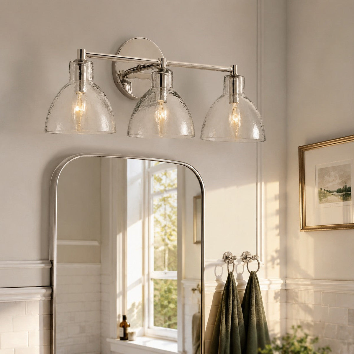 antique-brass-recycled-glass-wall-sconce-indoor-for-bathroom