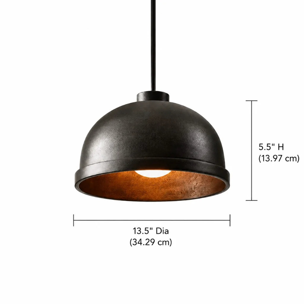 mabel-black-cast-aluminum-dome-pendant-light