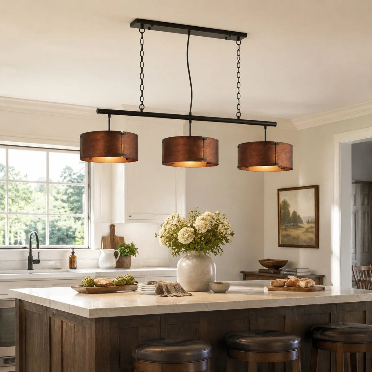 tobin-vintage-industrial-bronze-drum-shade-chandelier