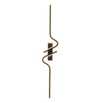 Minimalist Long Wave Aluminum Black Decorative Led Wall Lamp