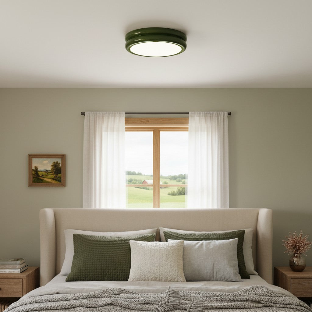 river-modern-green-circular-ceiling-light