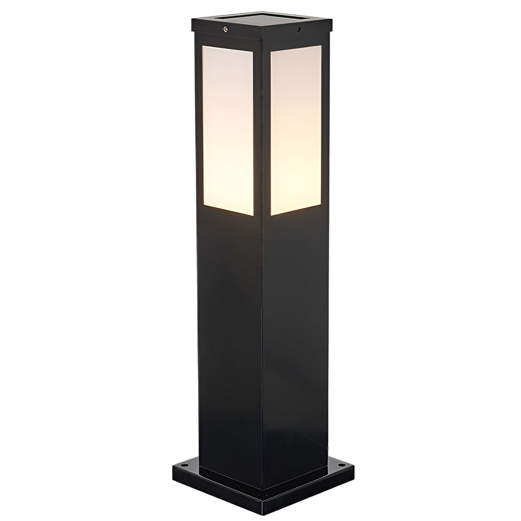 Industrial Style Square Led Solar Landscape Lighting Waterproof Outdoor Pathway Lights With Remote Control