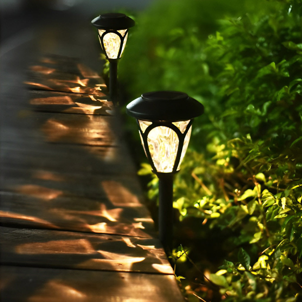 2Pcs Waterproof Solar Lawn Lamp Ha083001