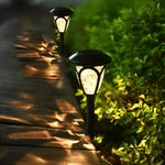2Pcs Waterproof Solar Lawn Lamp Ha083001