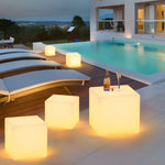 Waterproof Luminous Square Cubes Led White Usb Solar Outdoor Floor Lamp