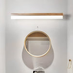 Wooden Led Bathroom Vanity Light Plastic Shade