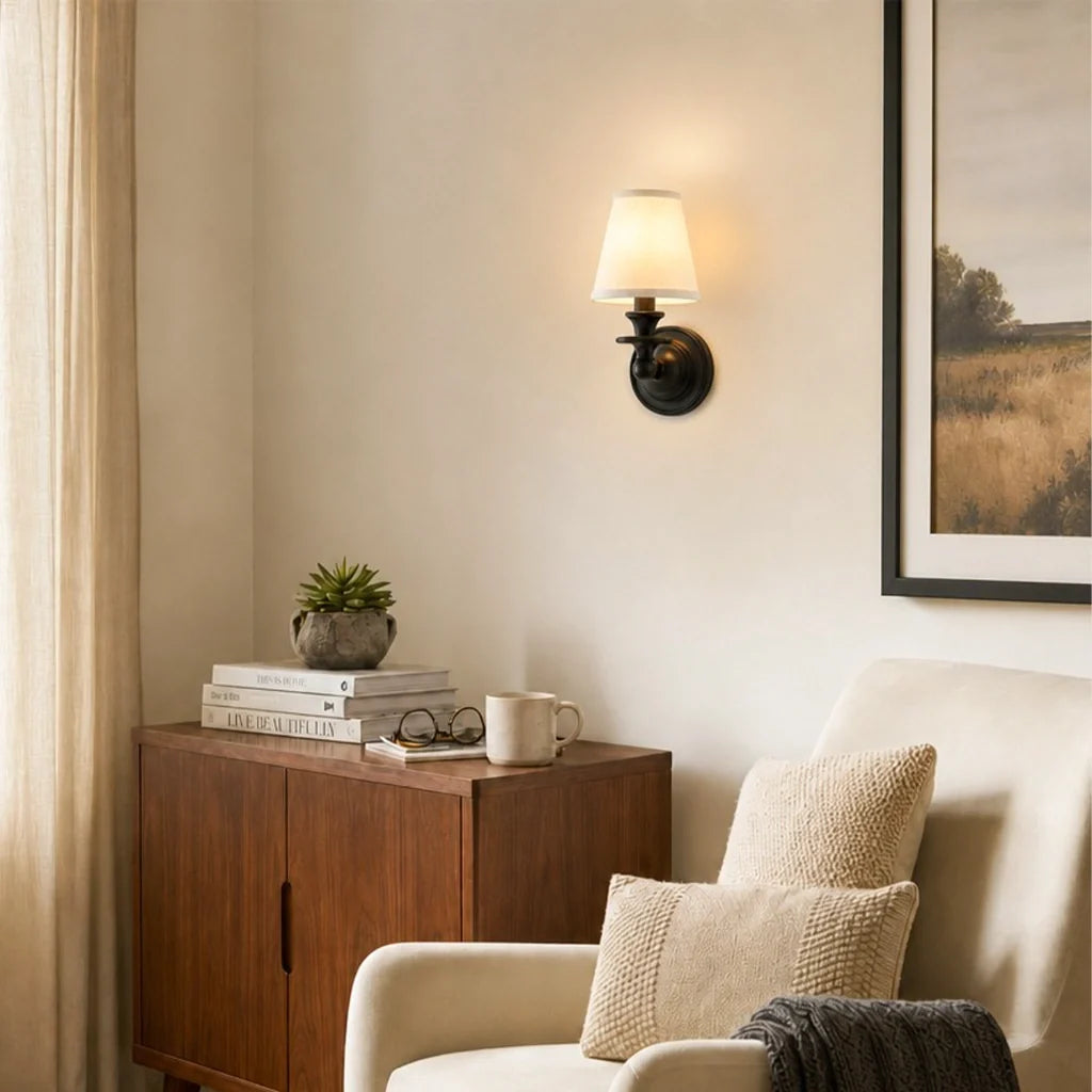 posie-retro-linen-shade-wall-sconce