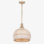 3-light-rustic-rattan-two-tone-color-dome-pendant-light