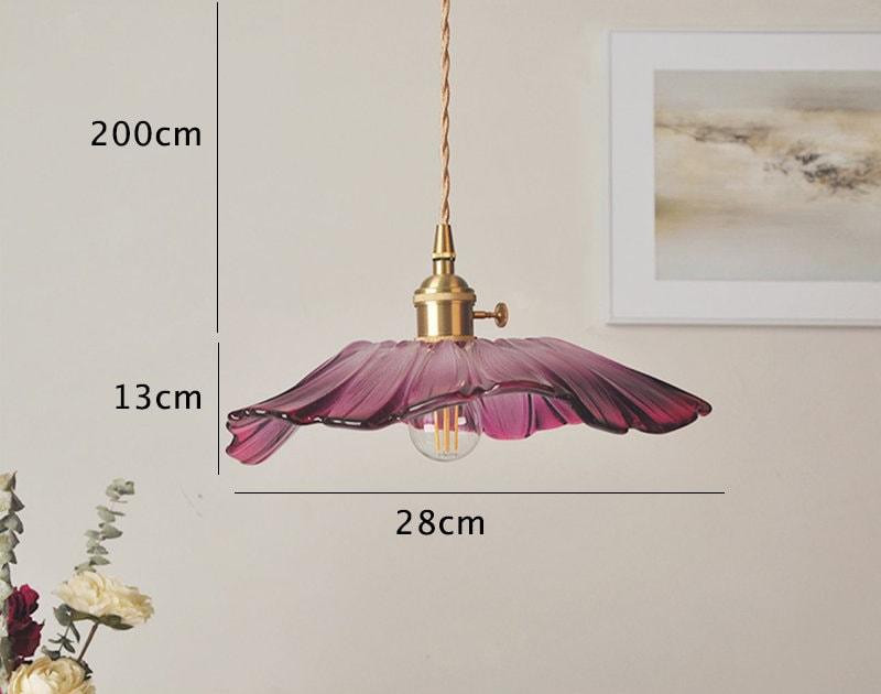 violet-glass-sunflower-pendant-led-light-in-vintage-style