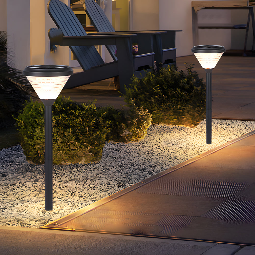 27 6 Inch H Black Led Solar Path Lights