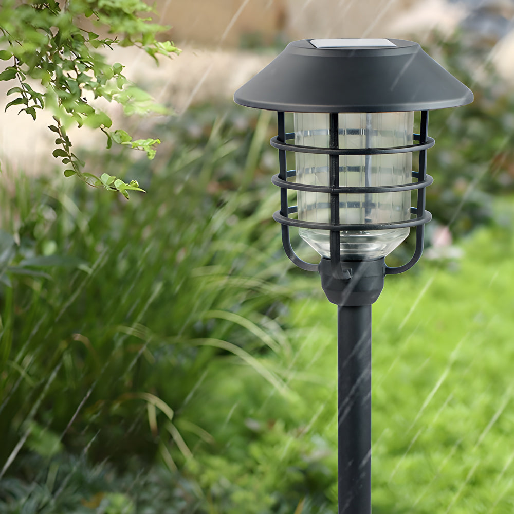 22 8 In Black Mini Torch Solar Pathway Lights Outdoor Lawn Led Lights