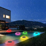 Round Colorful Rgb Led Waterproof Solar Modern Outdoor Lights