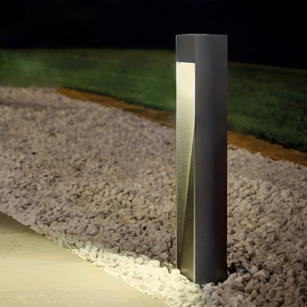 Square 5W Led Waterproof Black Modern Pathway Light