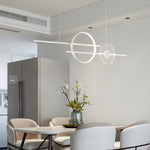 39 4 Dimmable Ring Linear Led Island Chandeliers For Dining Room Black White