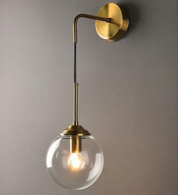 shiny-led-globe-wall-light-in-industrial-loft-style-dangling