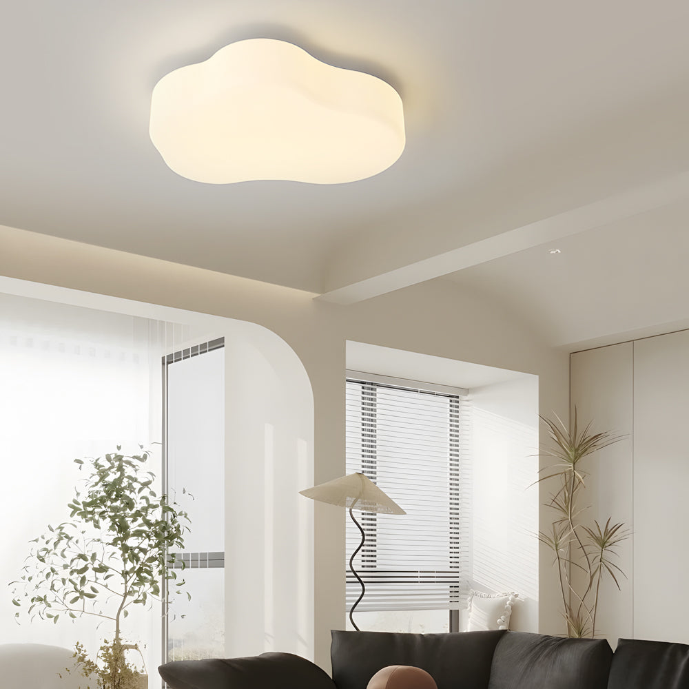 Romantic Clouds Three Step Dimming Led Milky White Modern Ceiling Lamp