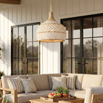 3-light-rustic-rattan-two-tone-color-dome-pendant-light