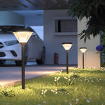 27 6 Inch H Black Garden Solar Pathway Lights