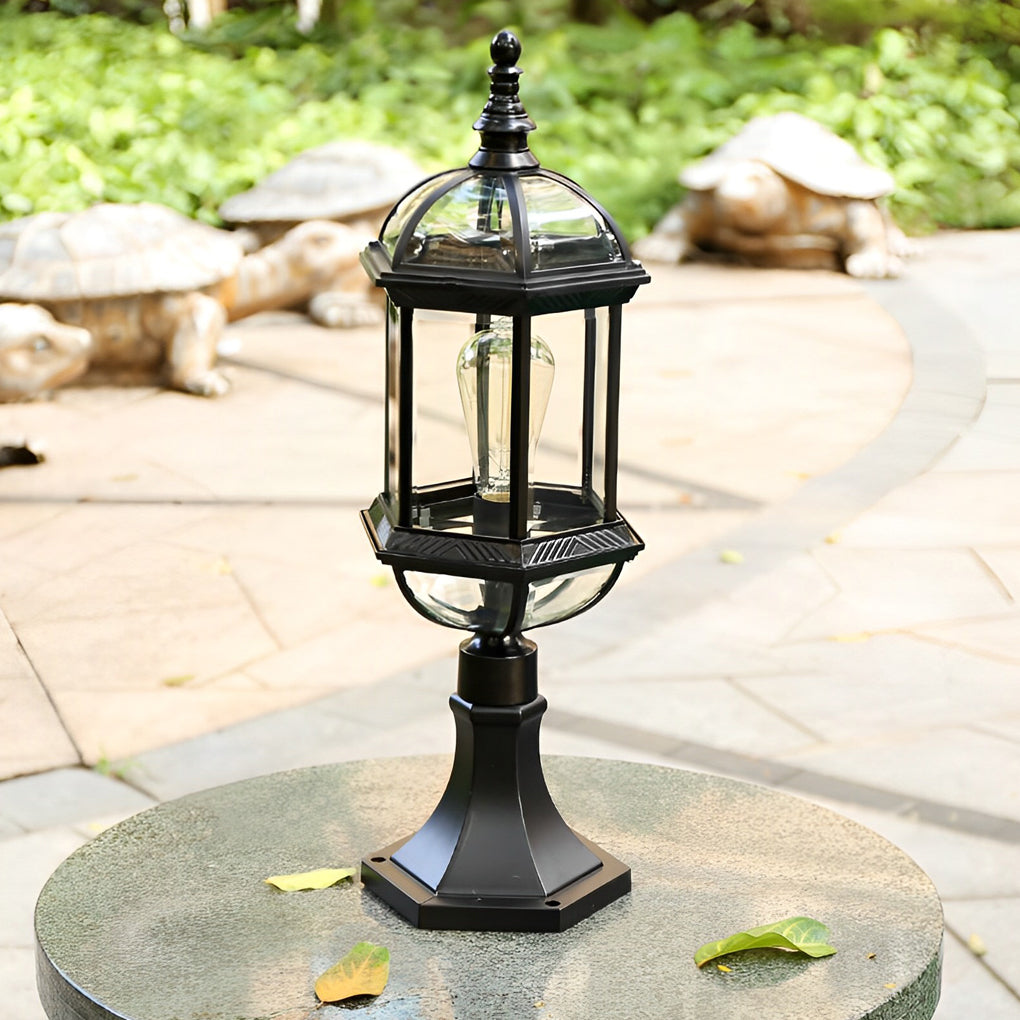 Retro Black Modern Fence Post Lights Li002334