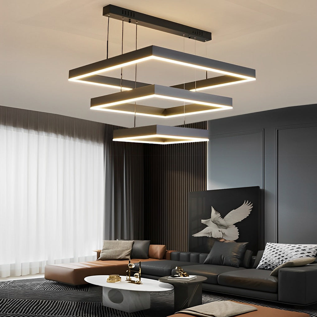 3 Layers Square Pendant Light Li002131