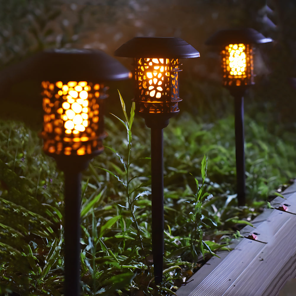 22 4 Inch Solar Black Pathway Light With Stake