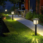 2Pcs Vintage Black Solar Lawn Lights Ha083002