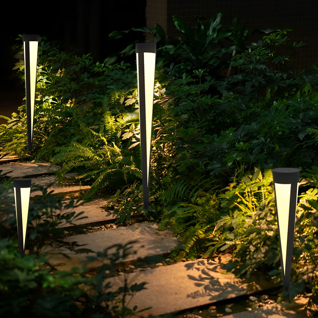 Round Gray Modern Solar Outdoor Lights Ha076213