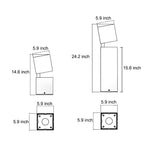 Square Led Modern Outdoor Lawn Light Ha092759