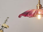 violet-glass-sunflower-pendant-led-light-in-vintage-style