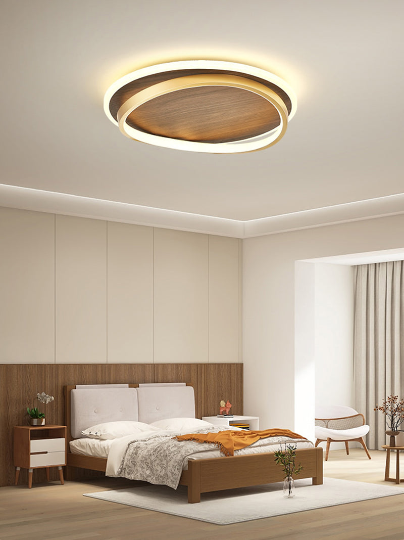 wooden-led-flush-mount-ceiling-light-with-metal-ring-in-modern-contemporary-style