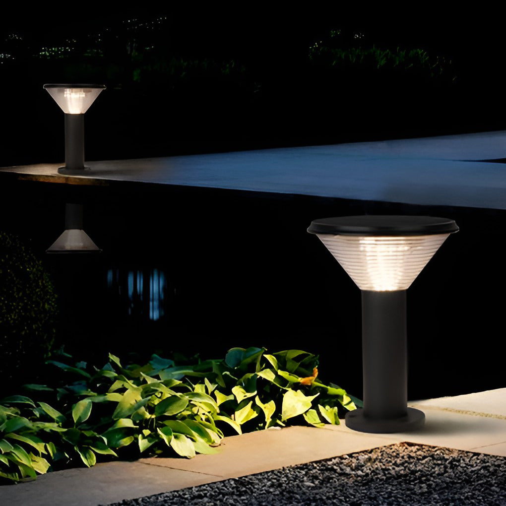 Round Light Control Induction Solar Pathway Lights