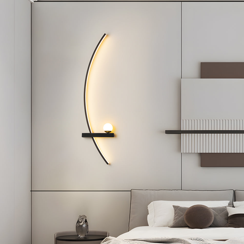 21 Curved Strip 3 Step Dimming Led Wall Sconce Lighting Wall Lamp