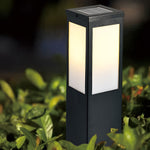 Industrial Style Square Led Solar Landscape Lighting Waterproof Outdoor Pathway Lights With Remote Control