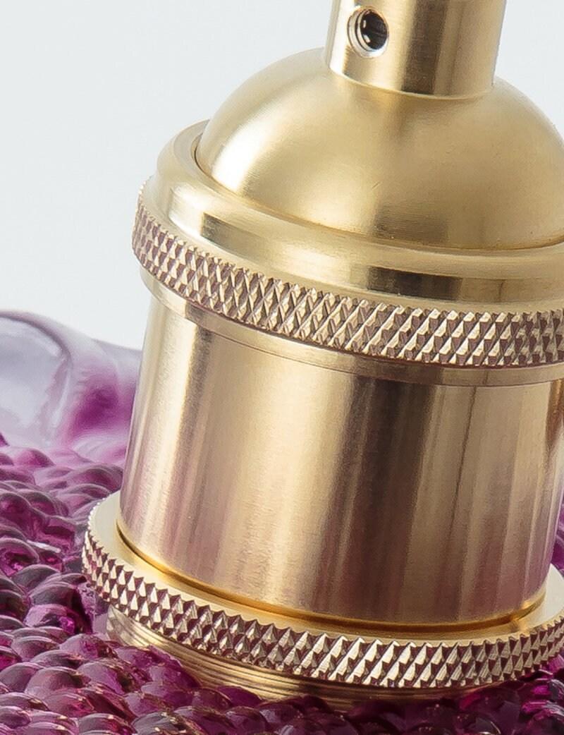 violet-glass-sunflower-pendant-led-light-in-vintage-style